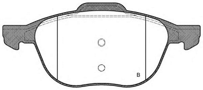 OPEN PARTS bpa108200 -  Комплект тормозных колодок, дисковый тормоз